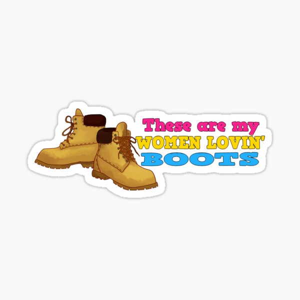 Women Lovin Boots Pansexual Version Sticker