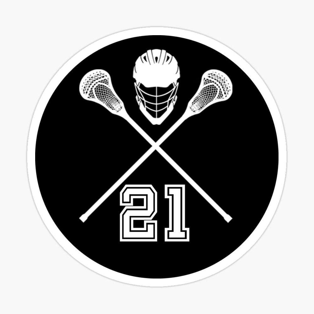 Number 21 White Black Stickers, Magnet