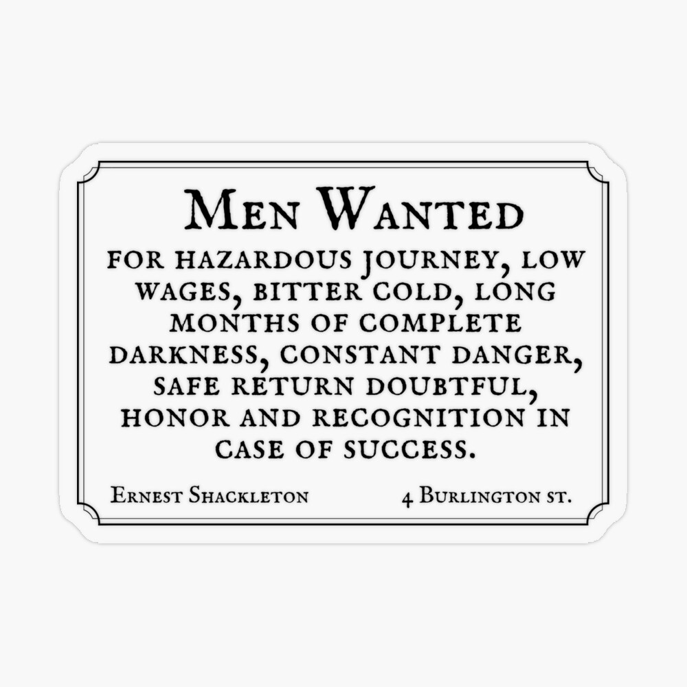 Ernest Shackleton Travel Mug men Wanted Ad 