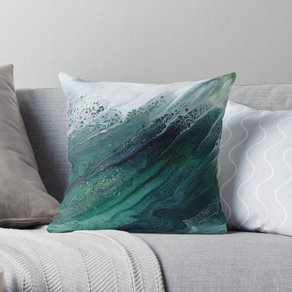 The Wave Rises Throw Pillow