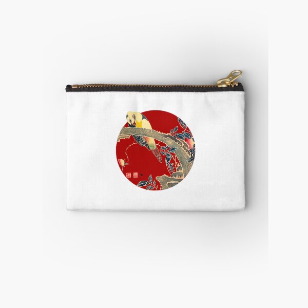 Item preview, Japanese Flag - Parrot on the Branch of a Flowering Rose Bush designed and sold by weavernap.