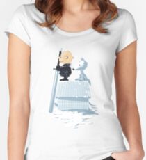 WINTER PEANUTS Women's Fitted Scoop T-Shirt