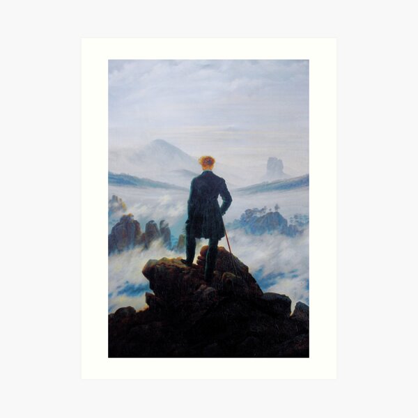 Caspar David Friedrich - Wanderer above the Sea of Fog Art Print