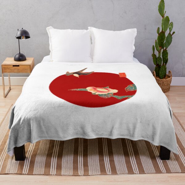 Item preview, Japanese Flag - Swallow and Camellia designed and sold by weavernap.