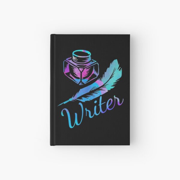 Writer, Quill and Ink, Watercolor Hardcover Journal