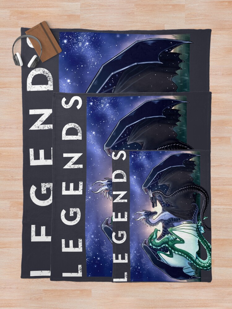 Alternate view of Wings of Fire - Legends - Fathom, Darkstalker, Clearsight Throw Blanket