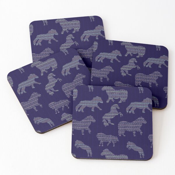 Item preview, Shetland Fairisle Dancing Ponies - Dark blue designed and sold by Juliewdesigns.