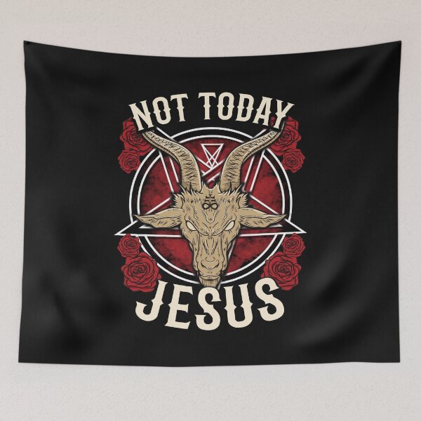 Artikelvorschau, Nicht heute Jesus Geschenk für eine satanische Atheist I Halloween Grafik entworfen und verkauft von biNutz.