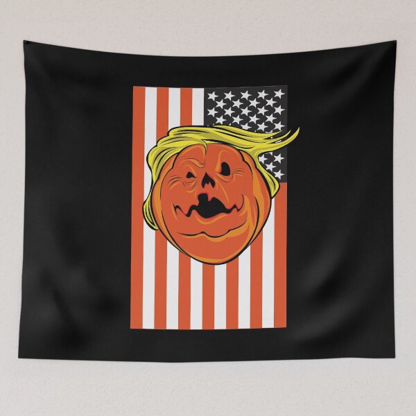 Item preview, Trump Halloween Color American Flag - Ugly Trumpkin designed and sold by TrndSttr.