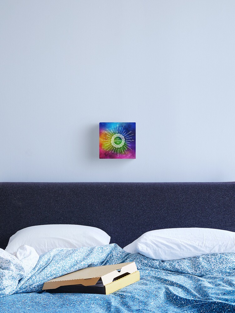 Gratitude Rainbow Wall Art Canvas