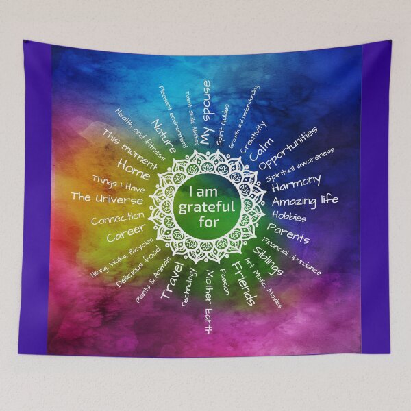 Item preview, I am Grateful Mandala - Spiritual Inspiring Quotes designed and sold by -Koleidescope.