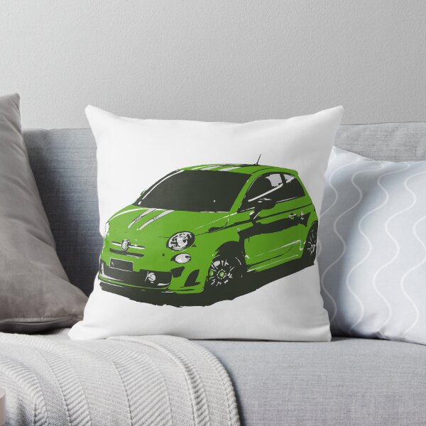 FIAT 500 Abarth - Cute Little Italian City Car Throw Pillow