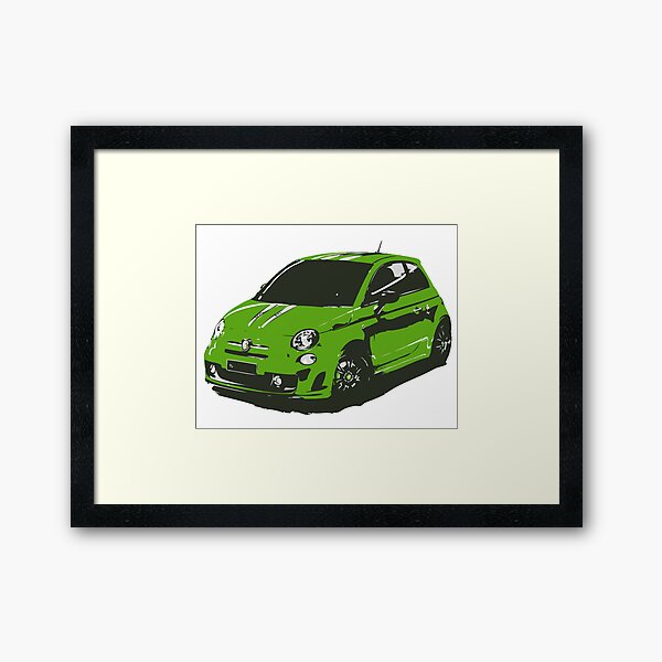 FIAT 500 Abarth - Cute Little Italian City Car Framed Art Print