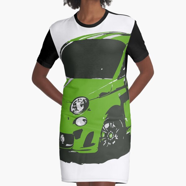 FIAT 500 Abarth - Cute Little Italian City Car Graphic T-Shirt Dress