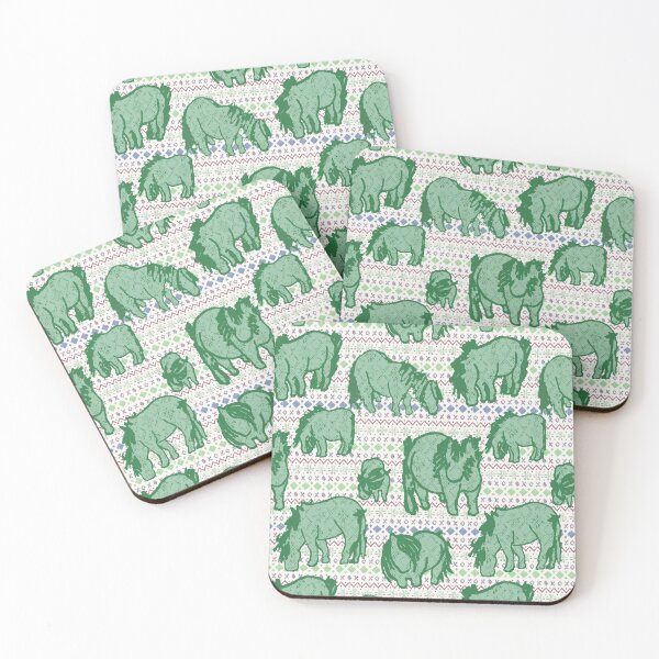 Item preview, Fairisle Shetland Ponies - Green designed and sold by Juliewdesigns.
