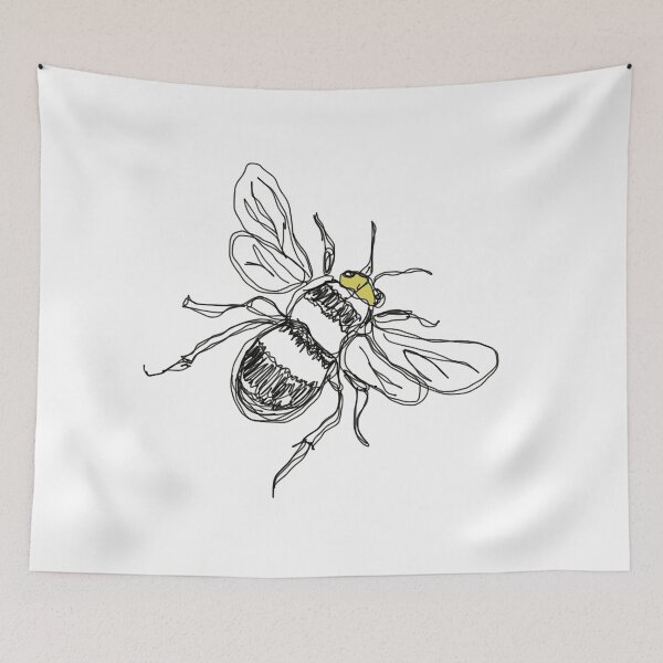 Item preview, Contour drawing of a bee designed and sold by Leeanne Mackay.