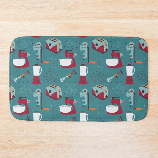 Item preview, Retro Kitchen - Vintage Kitchen - Blue Pattern designed and sold by whyitsme.
