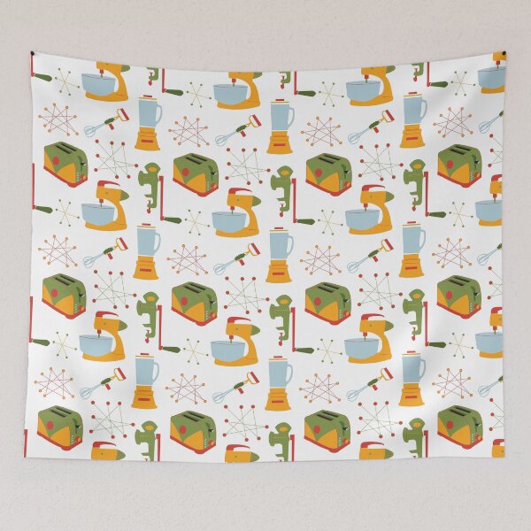 Item preview, Retro Kitchen - Vintage Kitchen Pattern designed and sold by whyitsme.