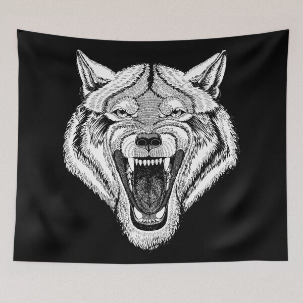 Item preview, ANGRY WOLF DRAWING designed and sold by ReignGFX.