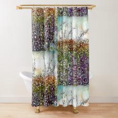 I Dream Flowers - Original Alcohol Ink Shower Curtain