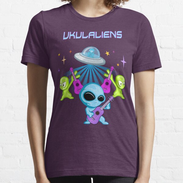 Ukulaliens Ukulele Club Original Logo With Text Essential T-Shirt