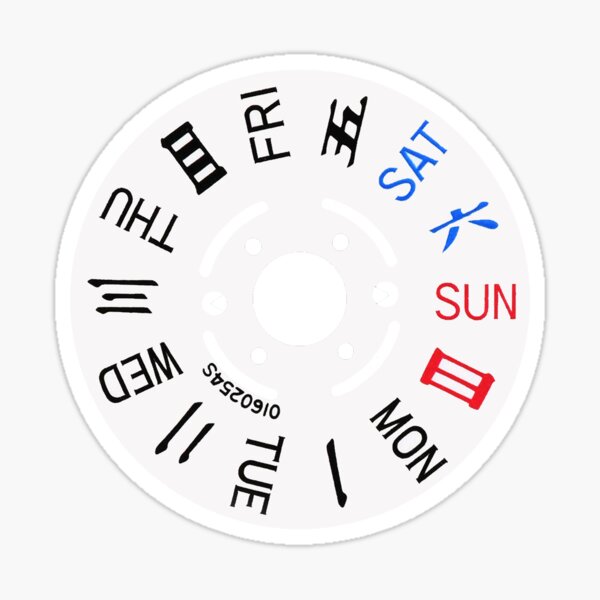 Seiko day wheel Sticker