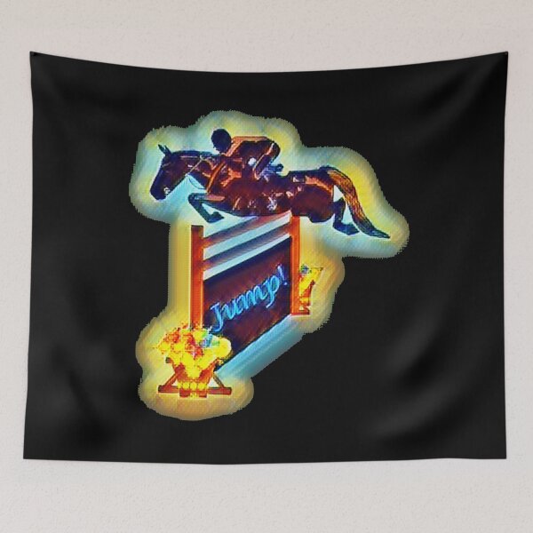 Item preview, Colorful Grand Prix Horse Jumper designed and sold by Patricia Barmatz.