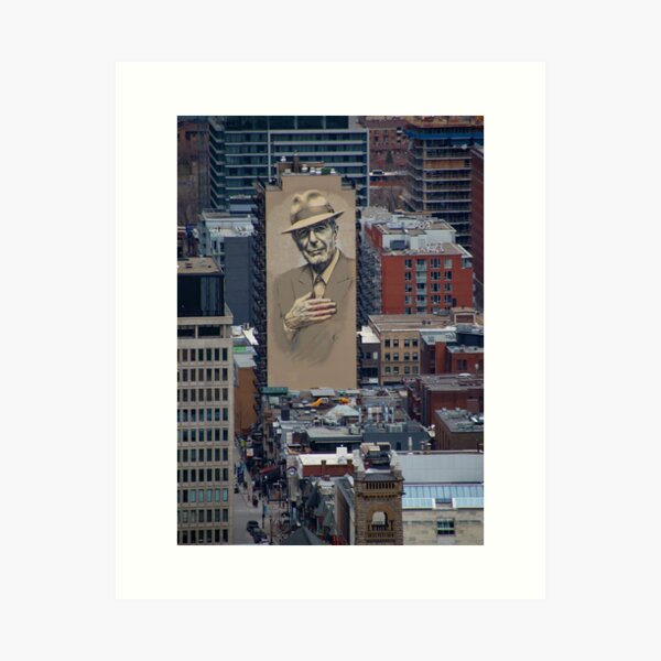 Leonard Cohen Wandgemälde Montreal Kunstdruck