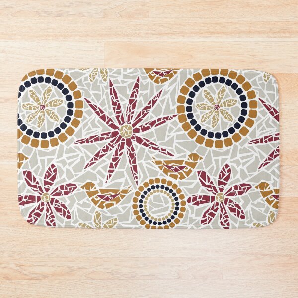 Item preview, Mosaic Art - Birds and Flowers - Burgandy Beige Rust Patten designed and sold by whyitsme.