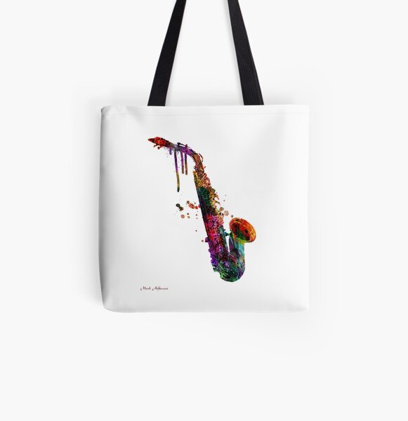 saxophone All Over Print Tote Bag