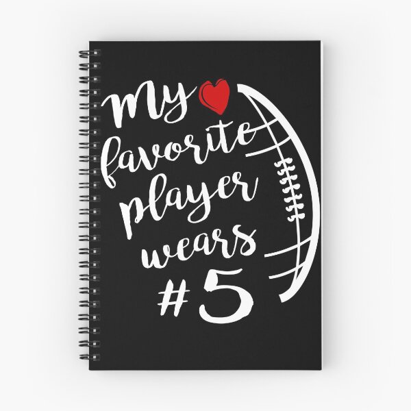 Item preview, My Favorite Player Wears # Number 5 Funny Football Gift for Number Five Players designed and sold by clothesy7.