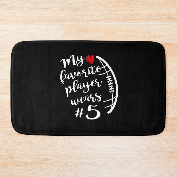 Item preview, My Favorite Player Wears # Number 5 Funny Football Gift for Number Five Players designed and sold by clothesy7.