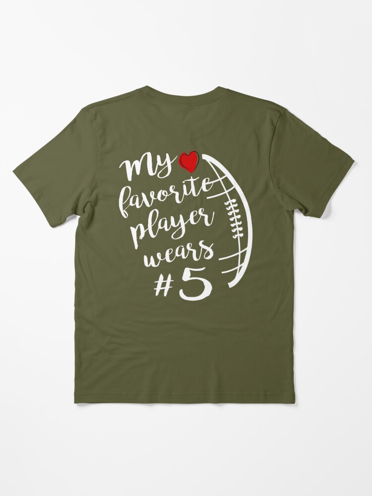 My Favorite Player Wears # Number 7 Funny Football Gift for Number Seven  Players Essential T-Shirt for Sale by clothesy7