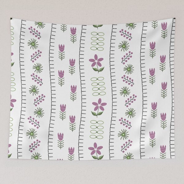 Item preview, Needlepoint Embroidery Patten Purple Green designed and sold by whyitsme.
