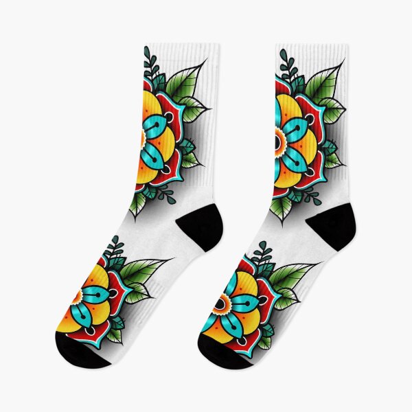 Item preview, old school tattoo flower print designed and sold by Adamova.