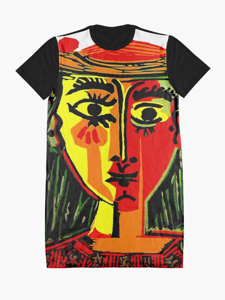 Alternate view of LADY in RED : Vintage Abstract Fantasy Painting Print Graphic T-Shirt Dress