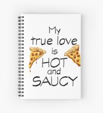 Pizza Love - Hot and Saucy Spiral Notebook