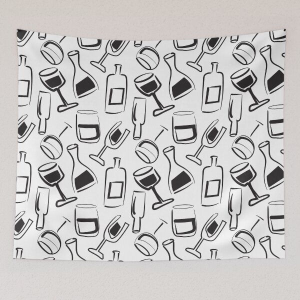 Item preview, Wine Lovers - Wine Glasses and Wine Bottles designed and sold by whyitsme.