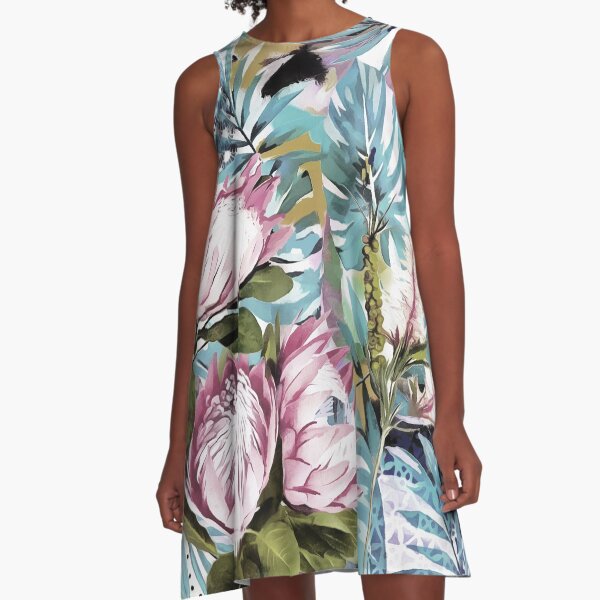 Spring Colab A-Line Dress