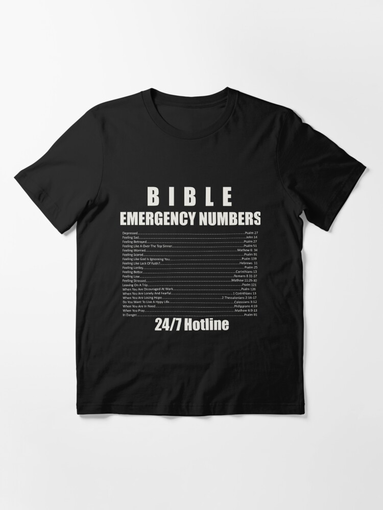 bible emergency numbers shirt