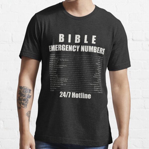 bible emergency numbers shirt