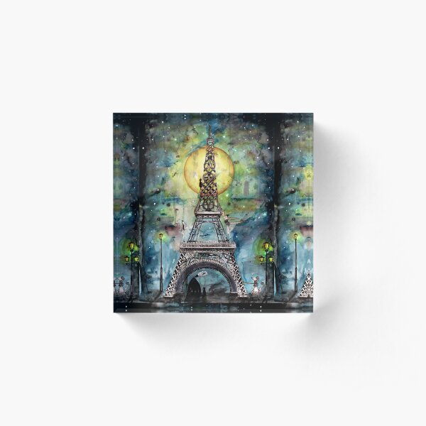 Paris... only light destroys darkness Acrylic Block