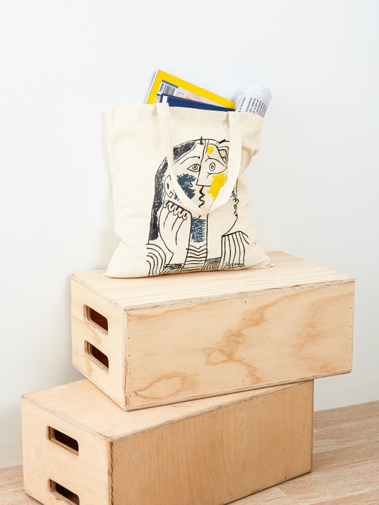 Alternate view of Pablo Picasso The Kiss 1979 Artwork Reproduction For T Shirt, Framed Prints Tote Bag