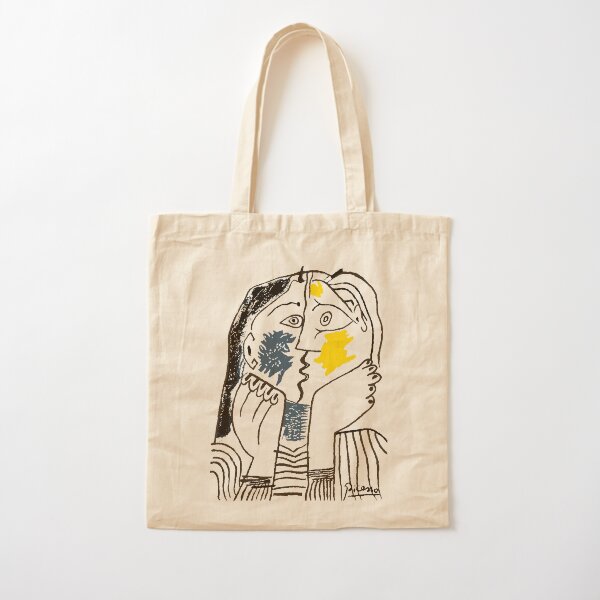 Pablo Picasso The Kiss 1979 Artwork Reproduction For T Shirt, Framed Prints Cotton Tote Bag