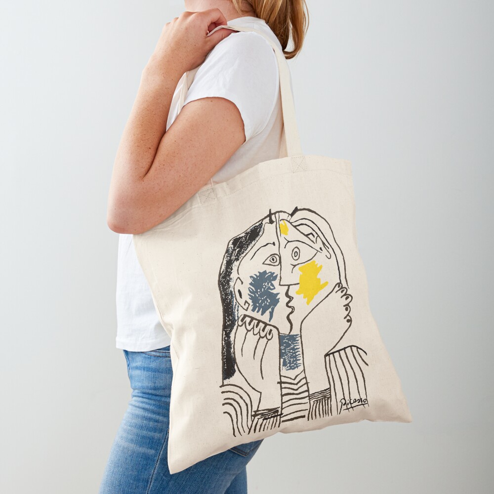 Pablo Picasso The Kiss 1979 Artwork Reproduction For T Shirt, Framed Prints Tote Bag