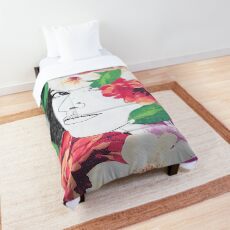 flower woman. Comforter