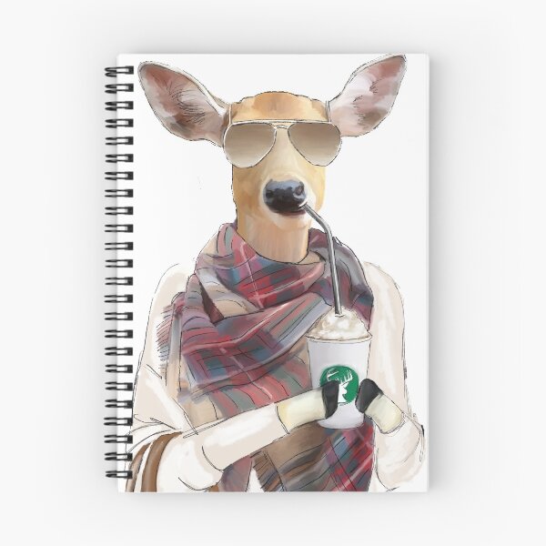 Item preview, Basic White Tailed Deer Drinking Pumpkin Spiced Latte designed and sold by Marie Jeffrey.