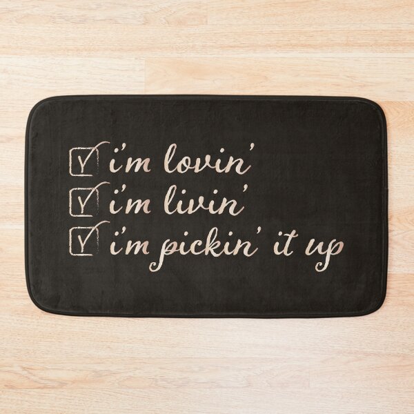 Item preview, i'm lovin', i'm livin', i'm pickin' it up (dark, checkboxes) designed and sold by BoxOffice2938.