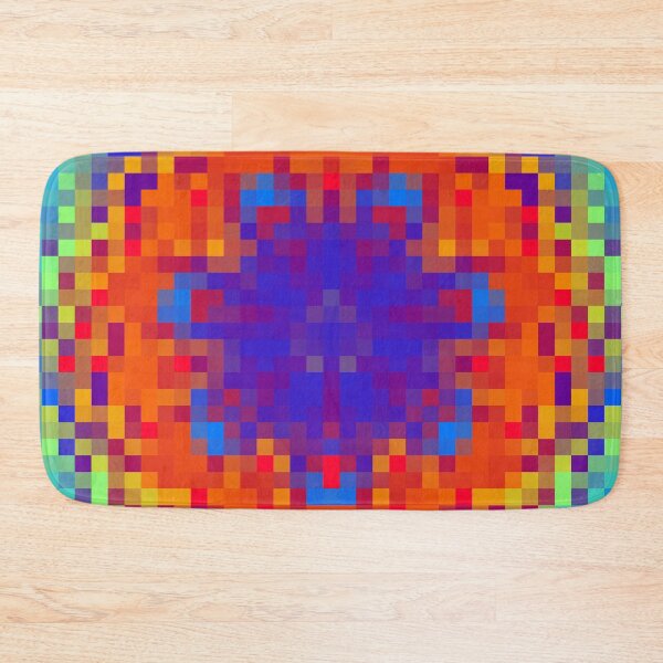 Item preview, Random Colorful Pixel Flower Mandala designed and sold by Dator-Abstracts.