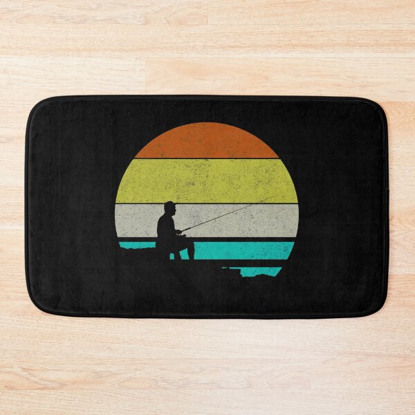 Item preview, Distressed Retro Vintage Fisherman designed and sold by Cat Lady Designs.
